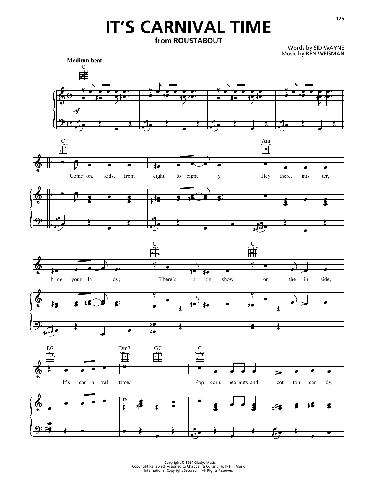 Produktgalerie: Seite 1 von 1 It's Carnival Time, Elvis Presley, Gesang, Gitarre, Klavier