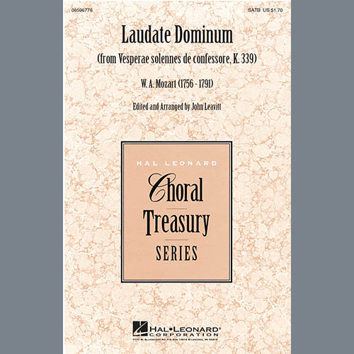cover: Laudate Dominum (from Vesperae solennes de confessore, K. 339) (arr. John Leavitt), , Chor