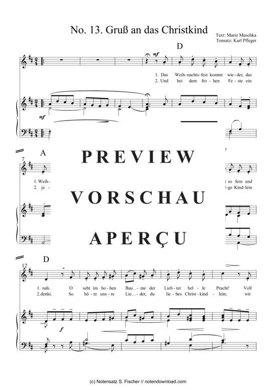 Product gallery: Page 2 of 3 Gruß, an das Christkind , , Piano and Voice