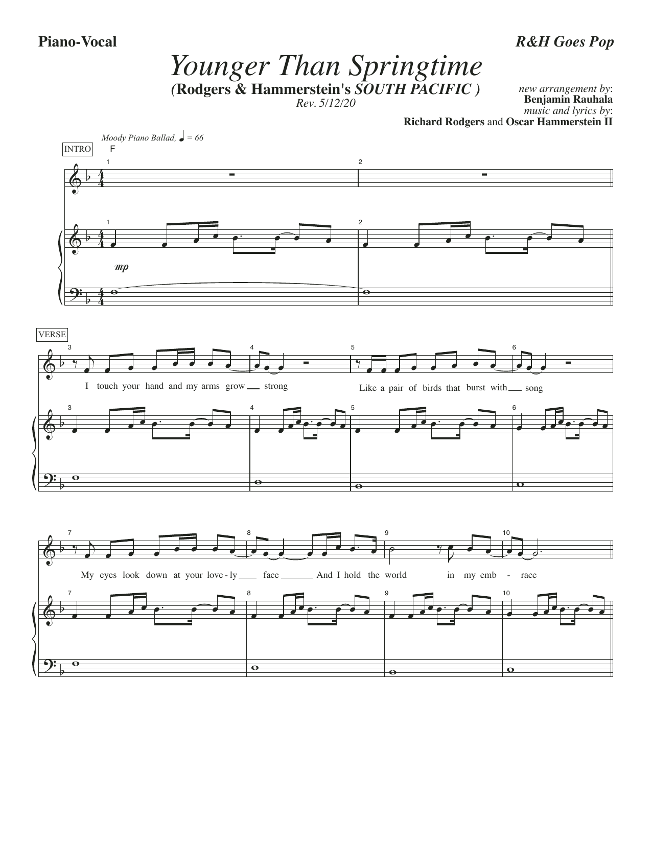 Product picture to: Younger Than Springtime [R&H Goes Pop! version] (from South Pacific)
