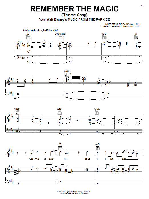 Produktbild zu: Remember The Magic (Theme Song)