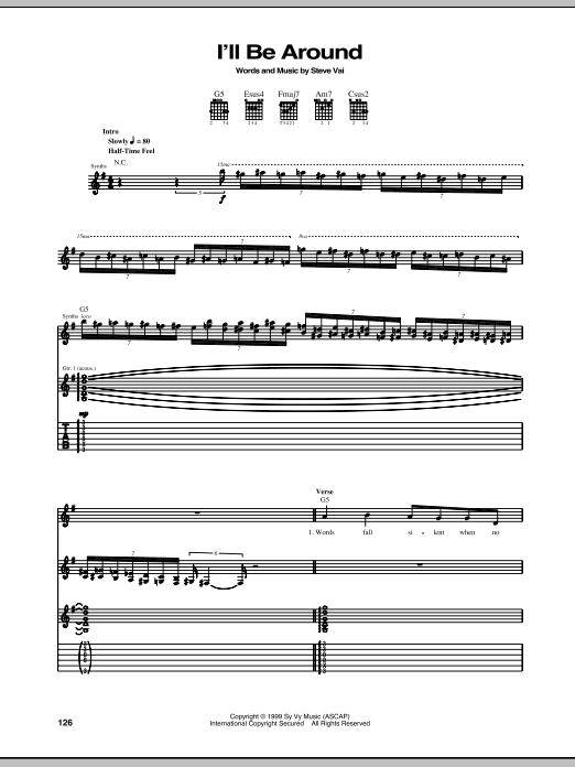 Produktgalerie: Seite 1 von 1 I'll Be Around, Steve Vai, Gitarre