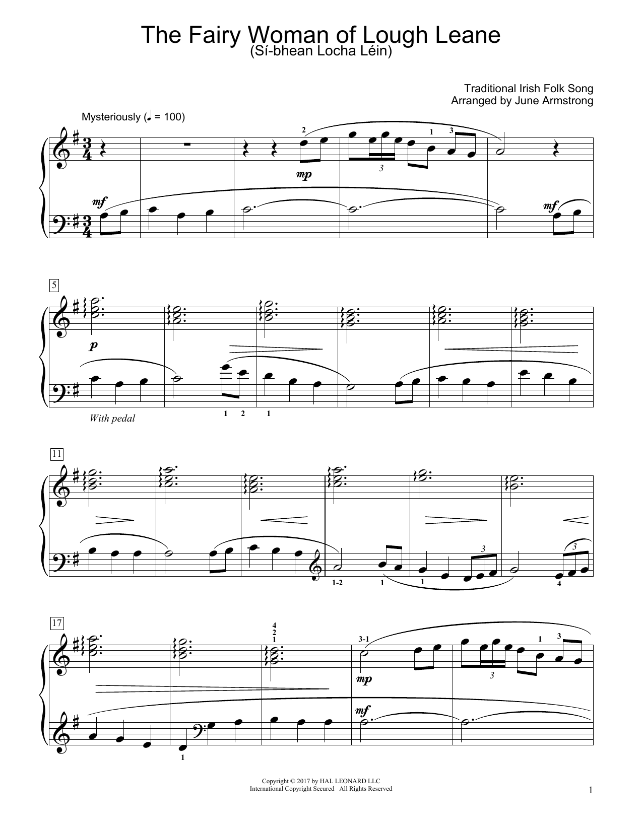 Product picture to: The Fairy Woman Of Lough Leane (Sí-Bhean Locha Léin) (arr. June Armstrong)