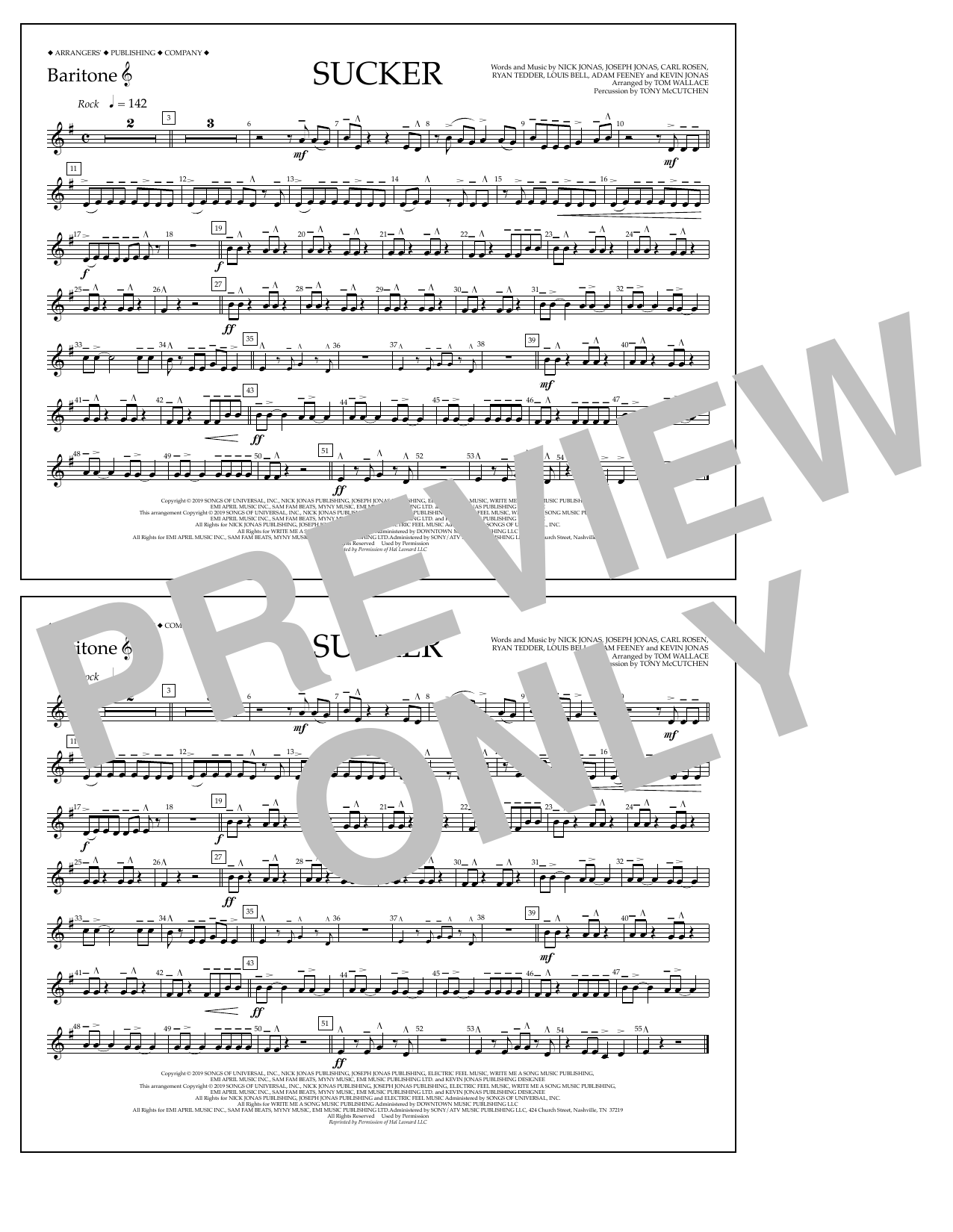 Product picture to: Sucker (arr. Tom Wallace) - Baritone T.C.