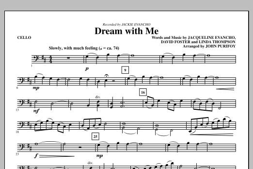 Product picture to: Dream With Me - Cello