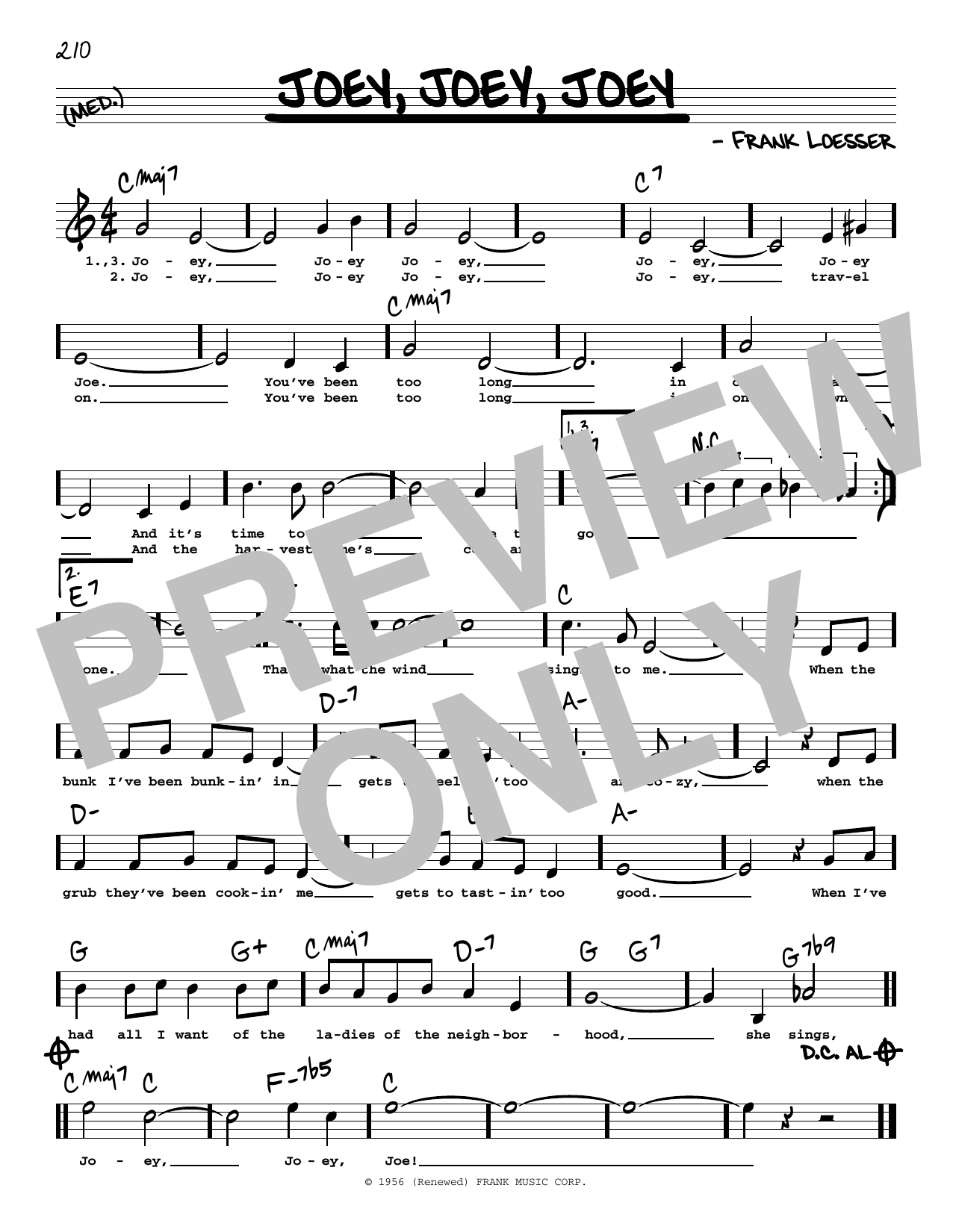 Produktbild zu: Joey, Joey, Joey (High Voice) (from The Most Happy Fella)