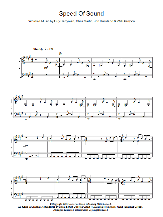 Product gallery: Page 1 of 1 Speed Of Sound, Coldplay