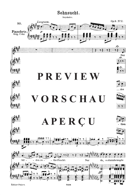 gallery: Sehnsucht D.516 Der Lerche wolkennahe Lieder , , (Gesang mittel + Klavier)