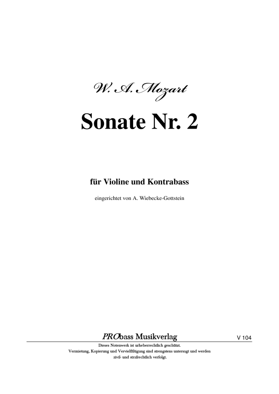 Produktbild zu: Sonate Nr 2