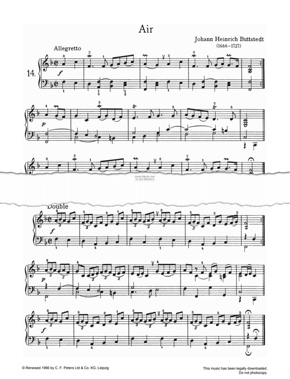 Produktgalerie: Seite 1 von 1 Air, Johann Heinrich Buttstedt, Klavier