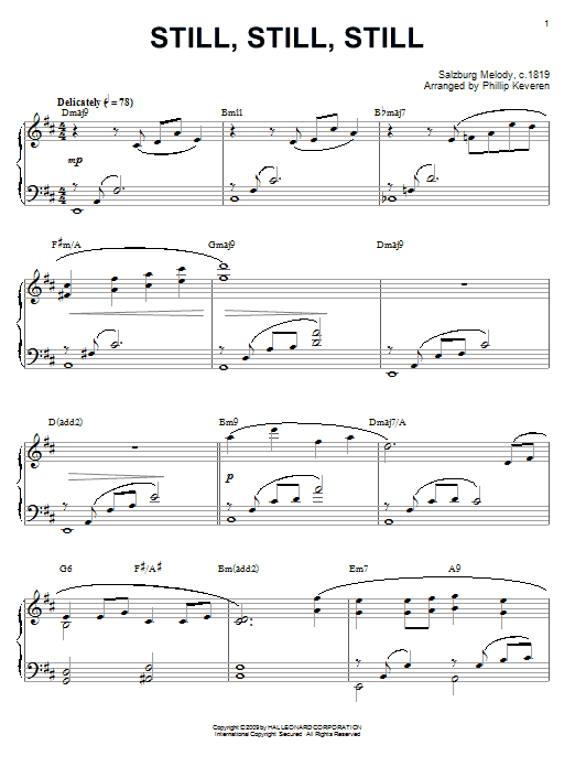 Product gallery: Page 1 of 1 Still, Still, Still [Jazz version] (arr. Phillip Keveren), Traditional