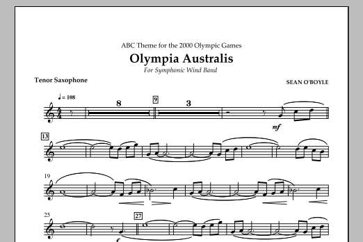 Produktbild zu:  Olympia Australis (Symphonic Wind Band) - Tenor Saxophone - 