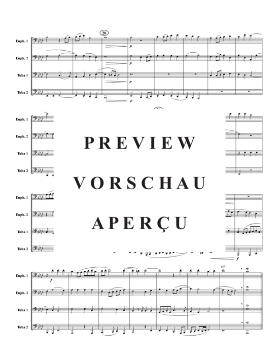 Produktgalerie: Seite 6 von 21 Drei geistliche Palestrina Stücke , , (Tuba Quartett: 2x Bariton, 2xTuba)