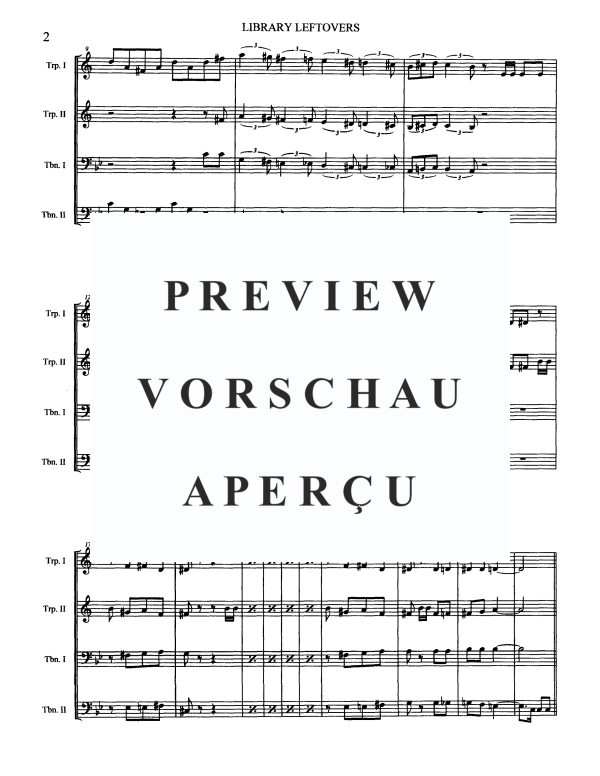 Produktgalerie: Seite 4 von 11 Library Leftovers, , Blechbläserquartett