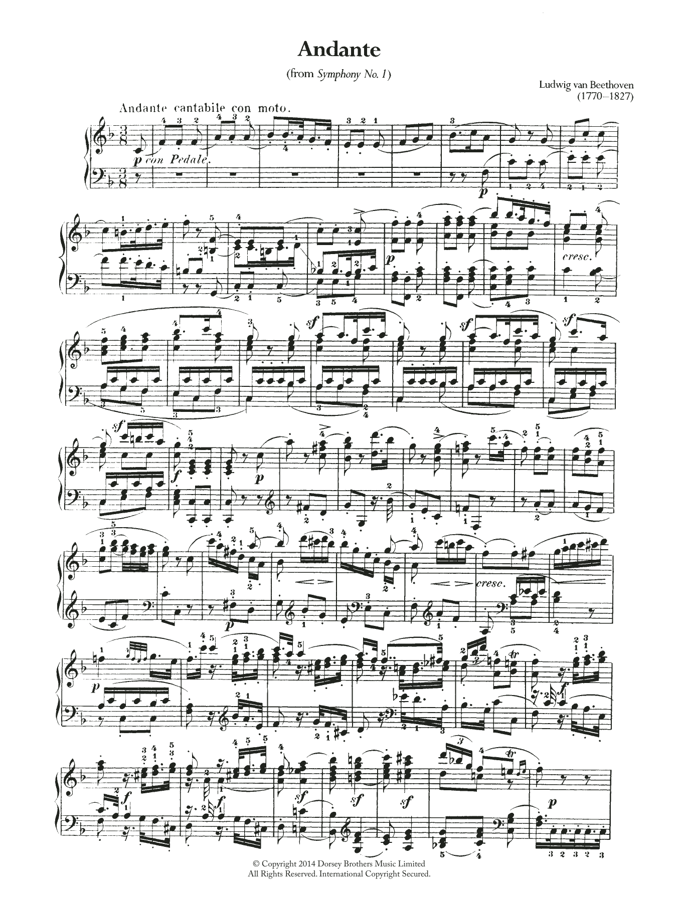 Product picture to: Symphony No.1, Andante