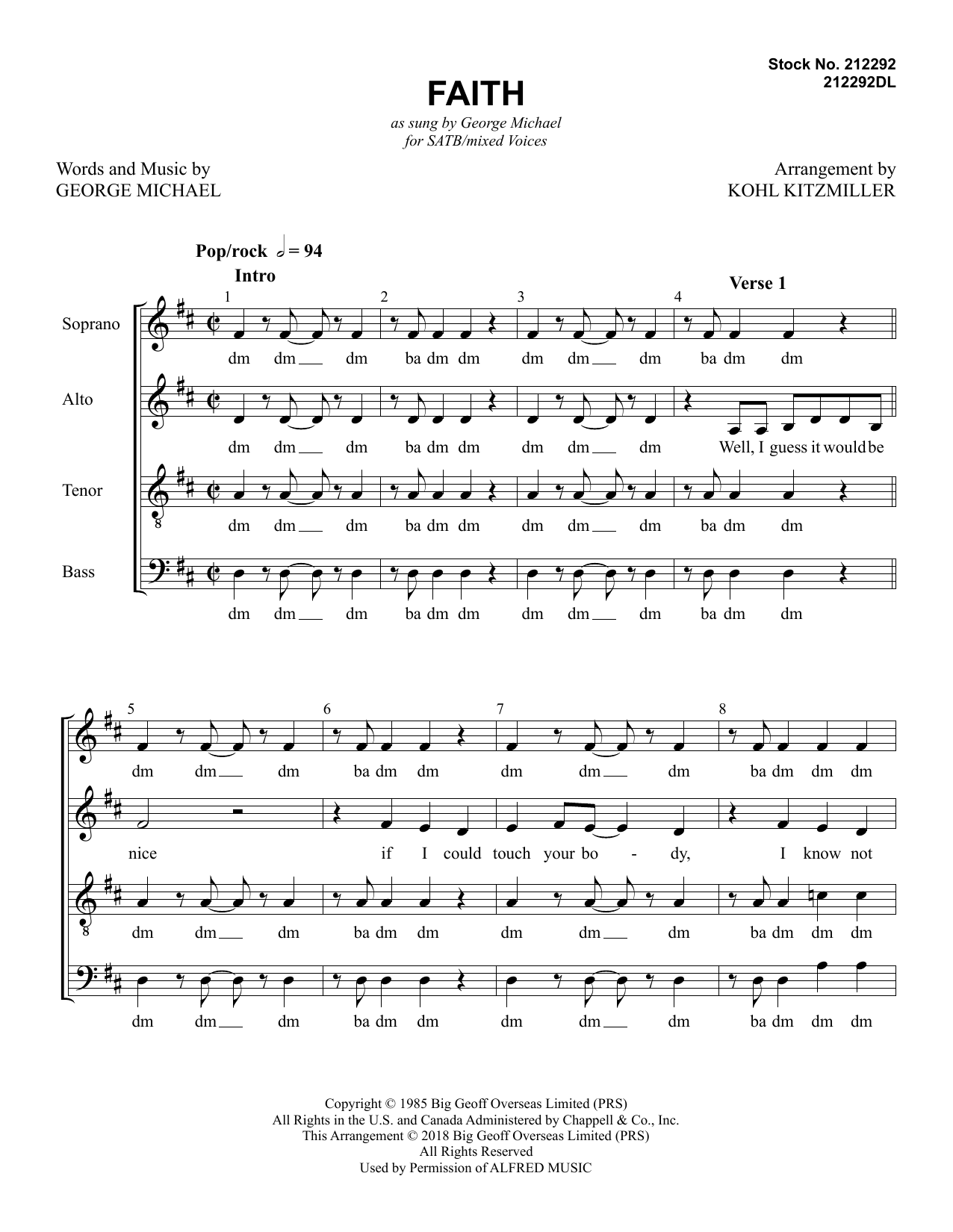 Produktbild zu: Faith (arr. Kohl Kitzmiller)