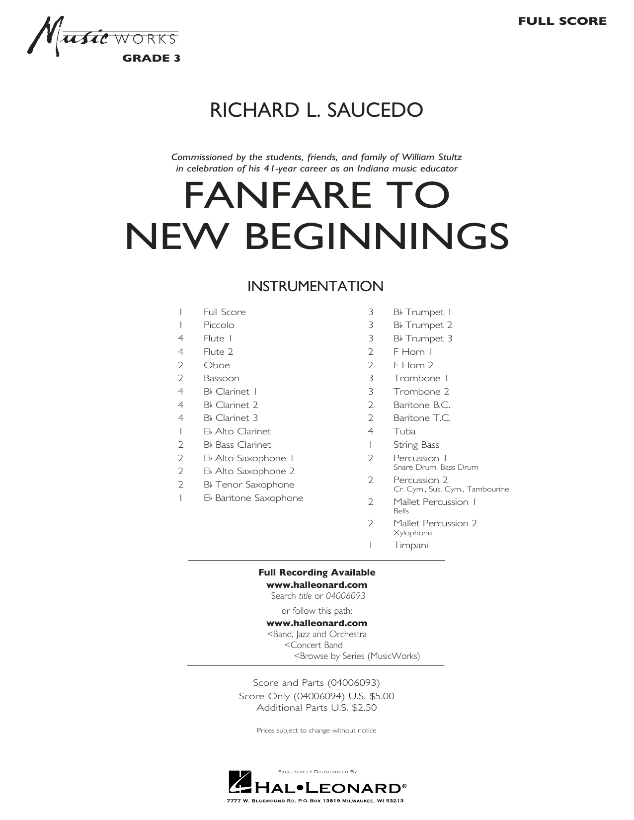 Produktbild zu: Fanfare for New Beginnings - Conductor Score (Full Score)
