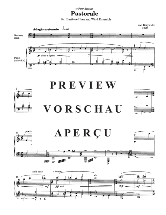 Product gallery: Page 5 of 18 Pastorale (Piano Reduction) , , Baritone Horn / Euphonium and Piano