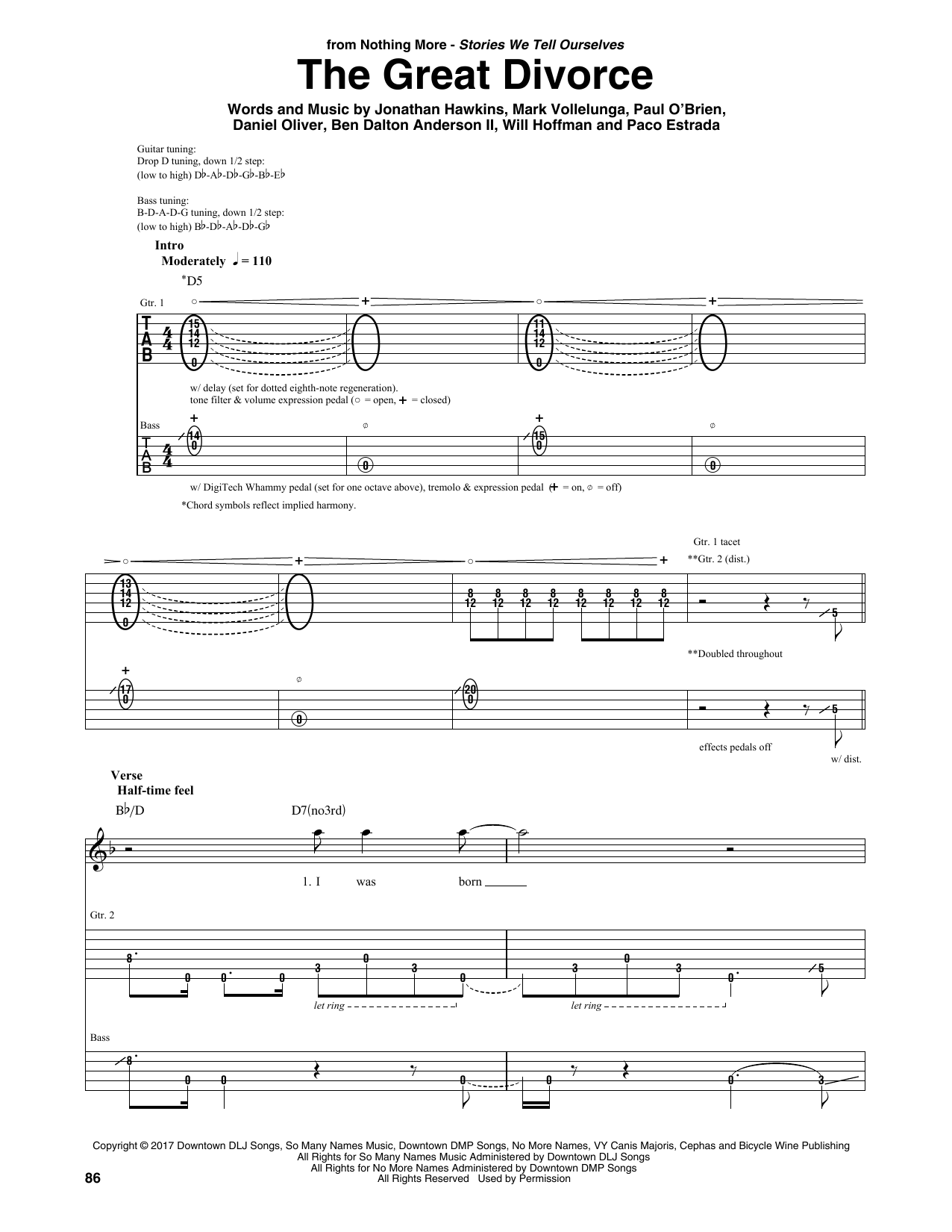 Produktgalerie: Seite 1 von 1 The Great Divorce, Nothing More, Gitarre