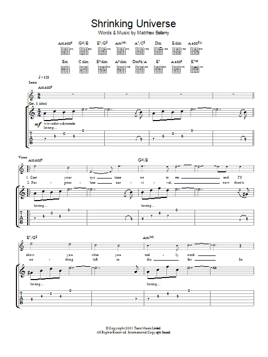 Produktgalerie: Seite 1 von 1 Shrinking Universe, Muse, Gitarre