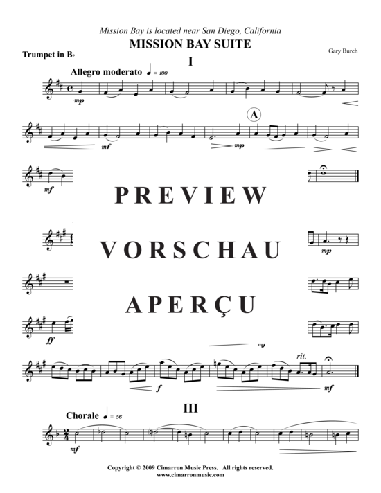 Produktgalerie: Seite 10 von 13 Mission Bay Suite, 4 Sätze , , (Tromp in B, Horn, Pos, Tuba)