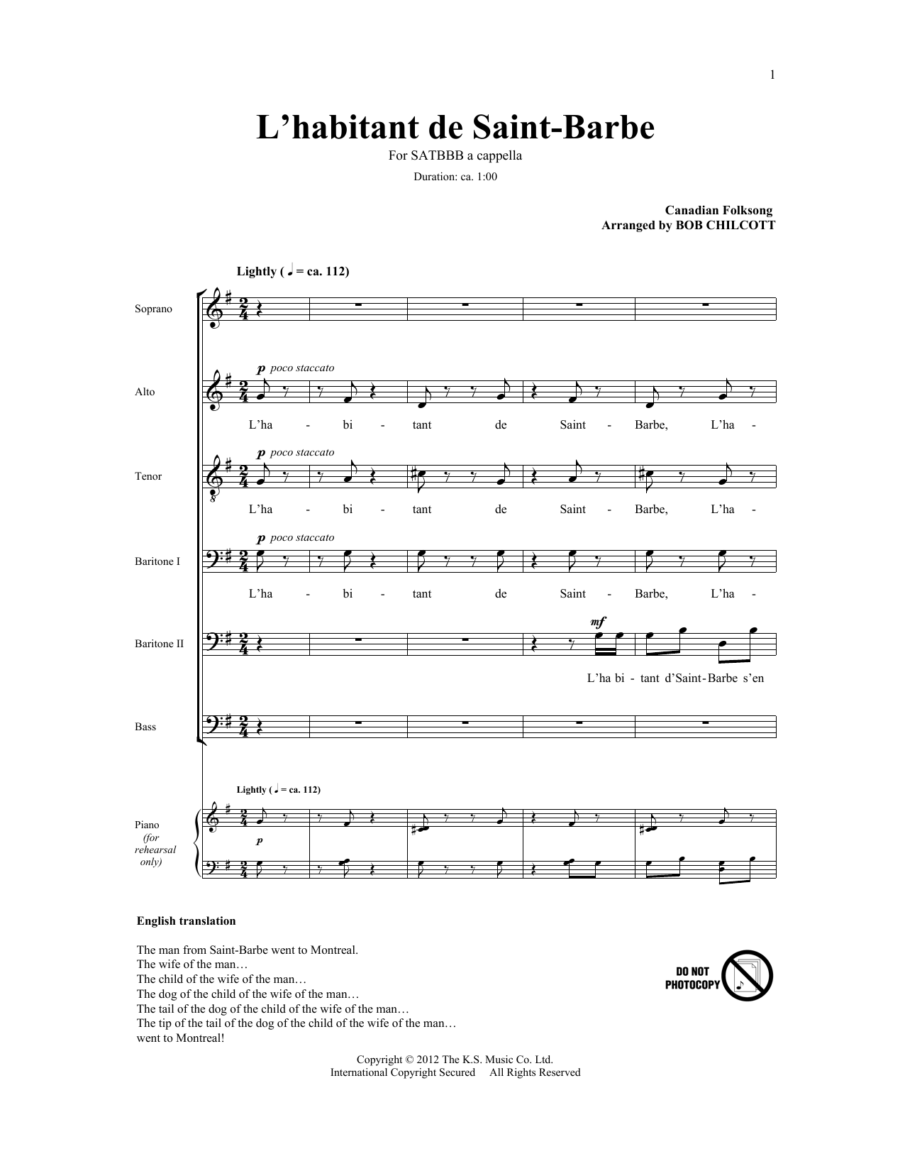 Produktbild zu: L'Habitant De Saint Barbe