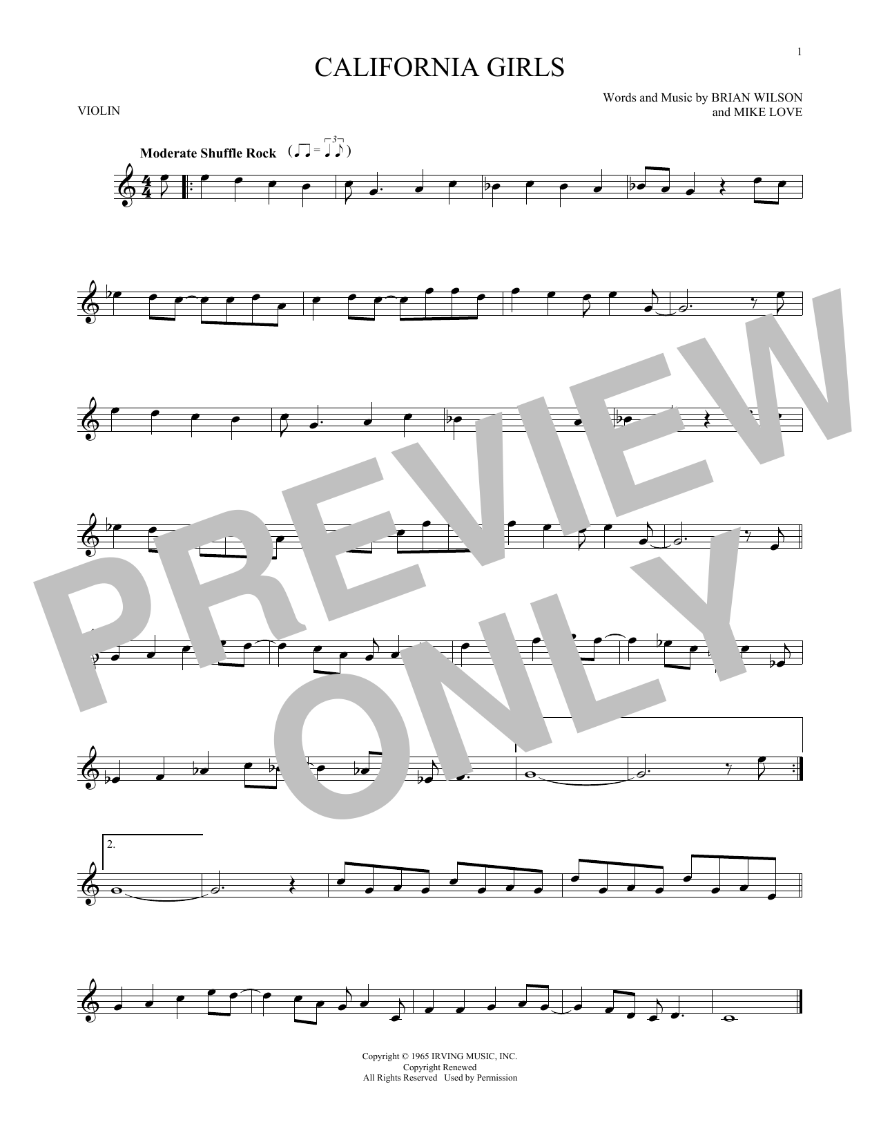 Product gallery: Page 1 of 1 California Girls, The Beach Boys