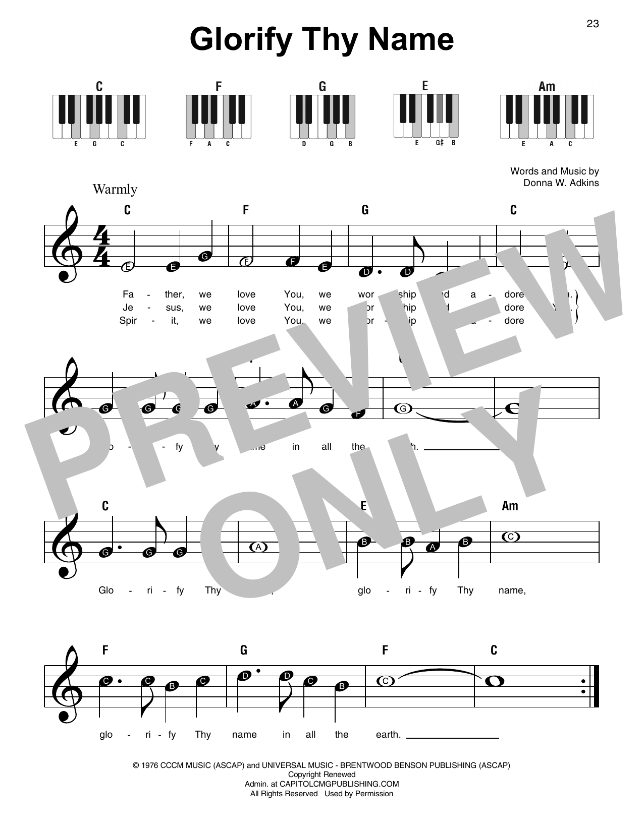 Produktbild zu: Glorify Thy Name