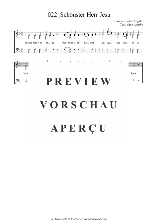 Produktbild zu: Schönster Herr Jesu 