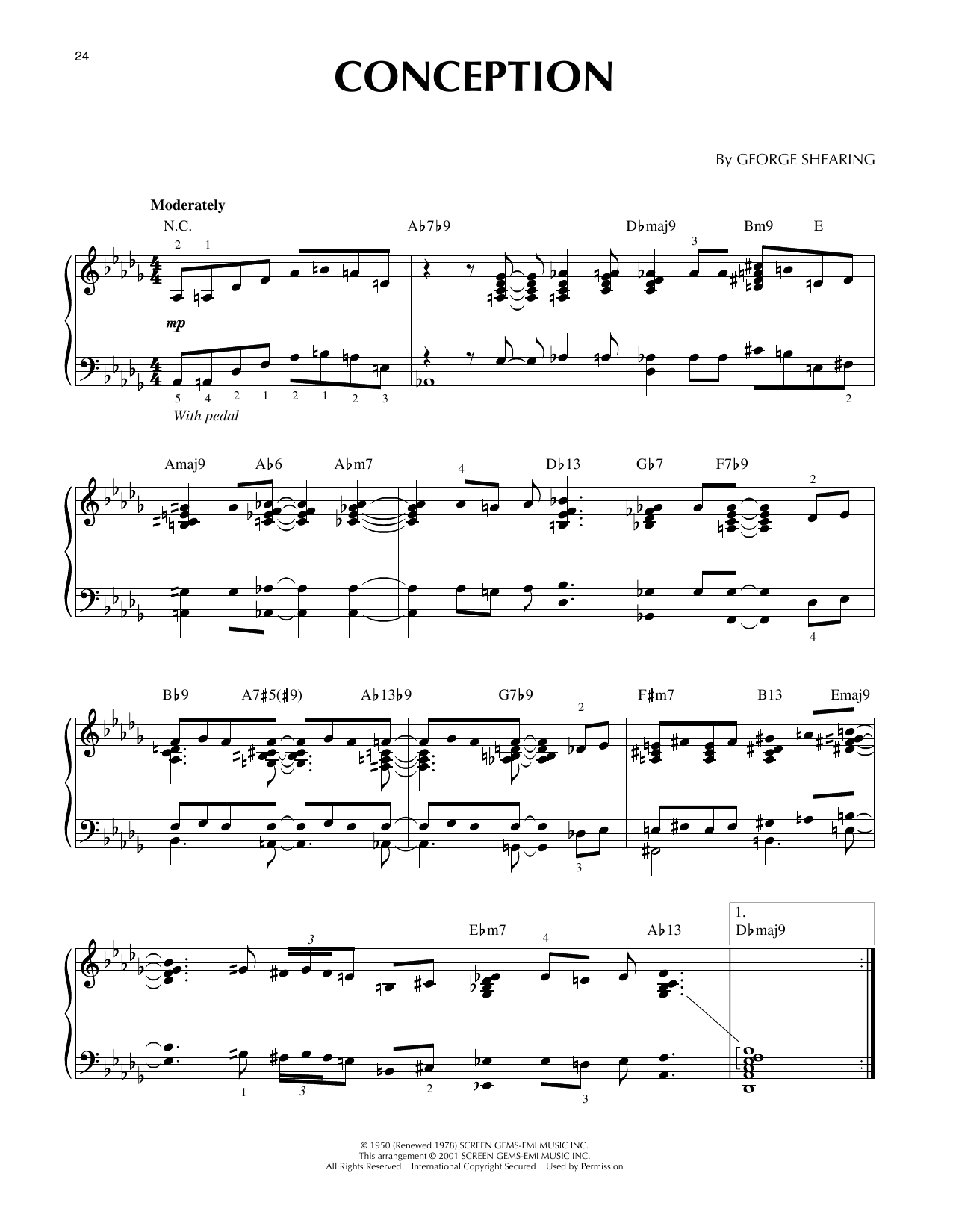 Produktgalerie: Seite 1 von 1 Conception (arr. Brent Edstrom & Jim Sodke), George Shearing, Klavier