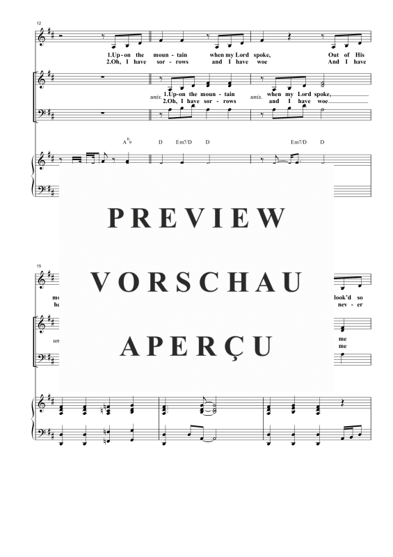 Produktgalerie: Seite 6 von 7 Ev´ry Time I Feel the Spirit, , Gemischter Chor SAB und Klavier