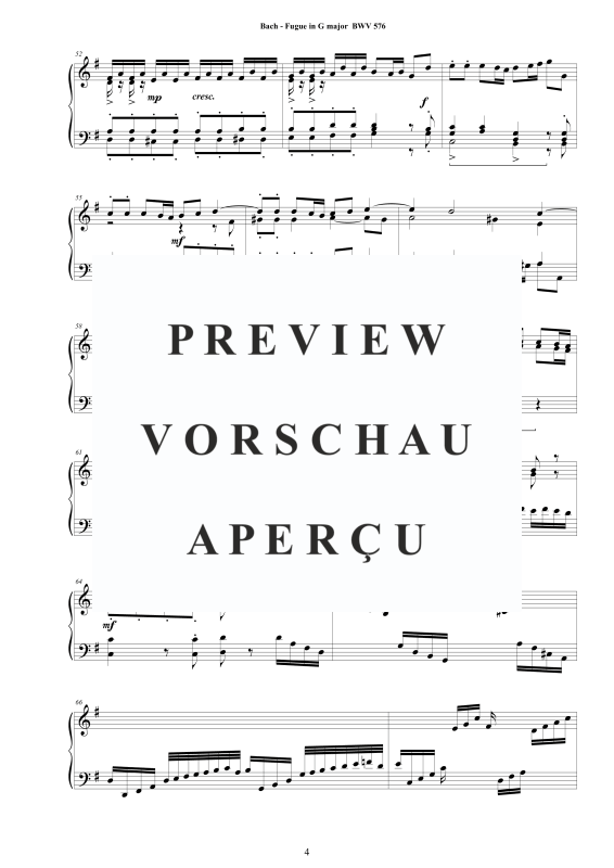 Produktgalerie: Seite 5 von 7 Fuge G-Dur BWV 576, , Klavier Solo