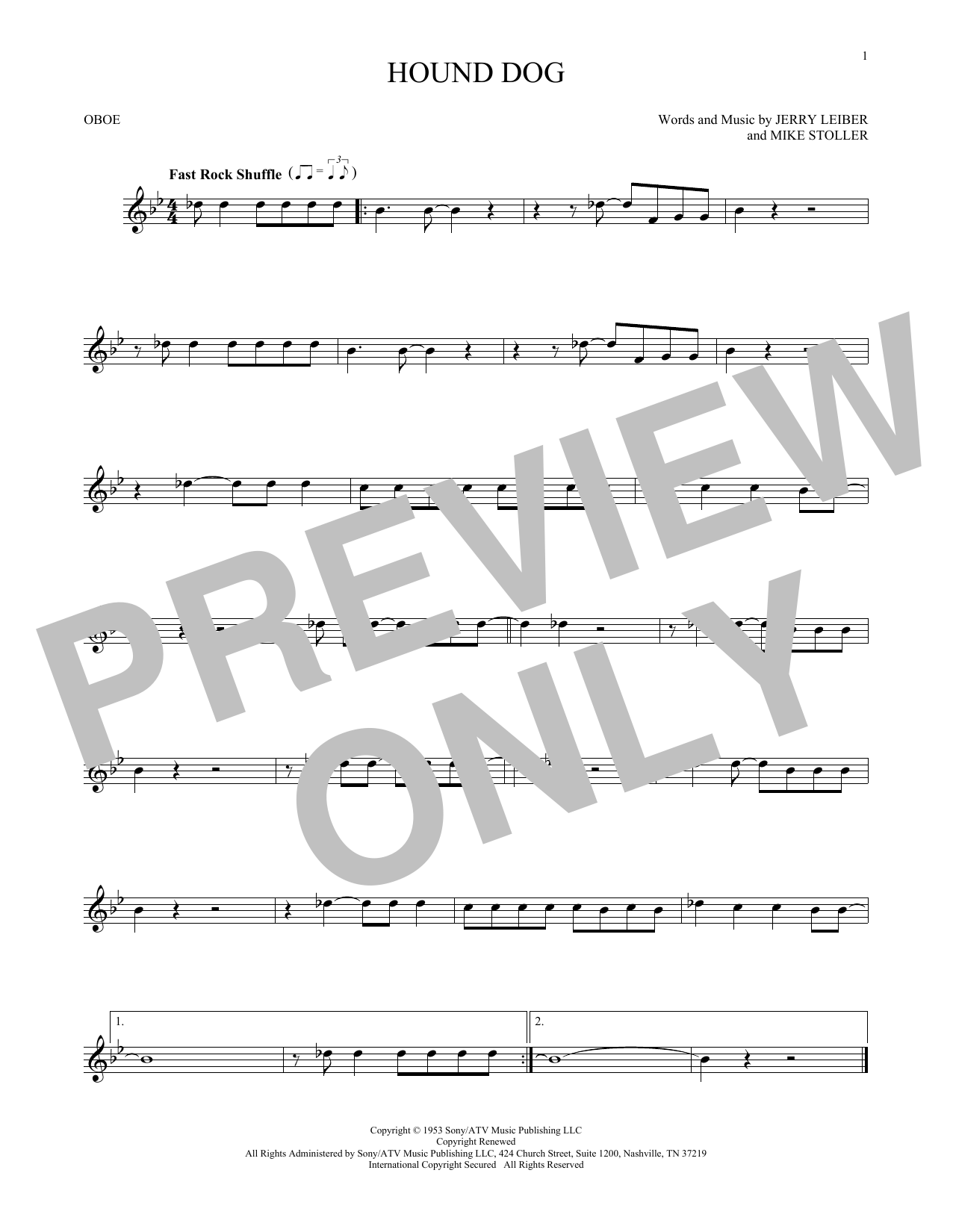 Produktgalerie: Seite 1 von 1 Hound Dog, Elvis Presley, Oboe