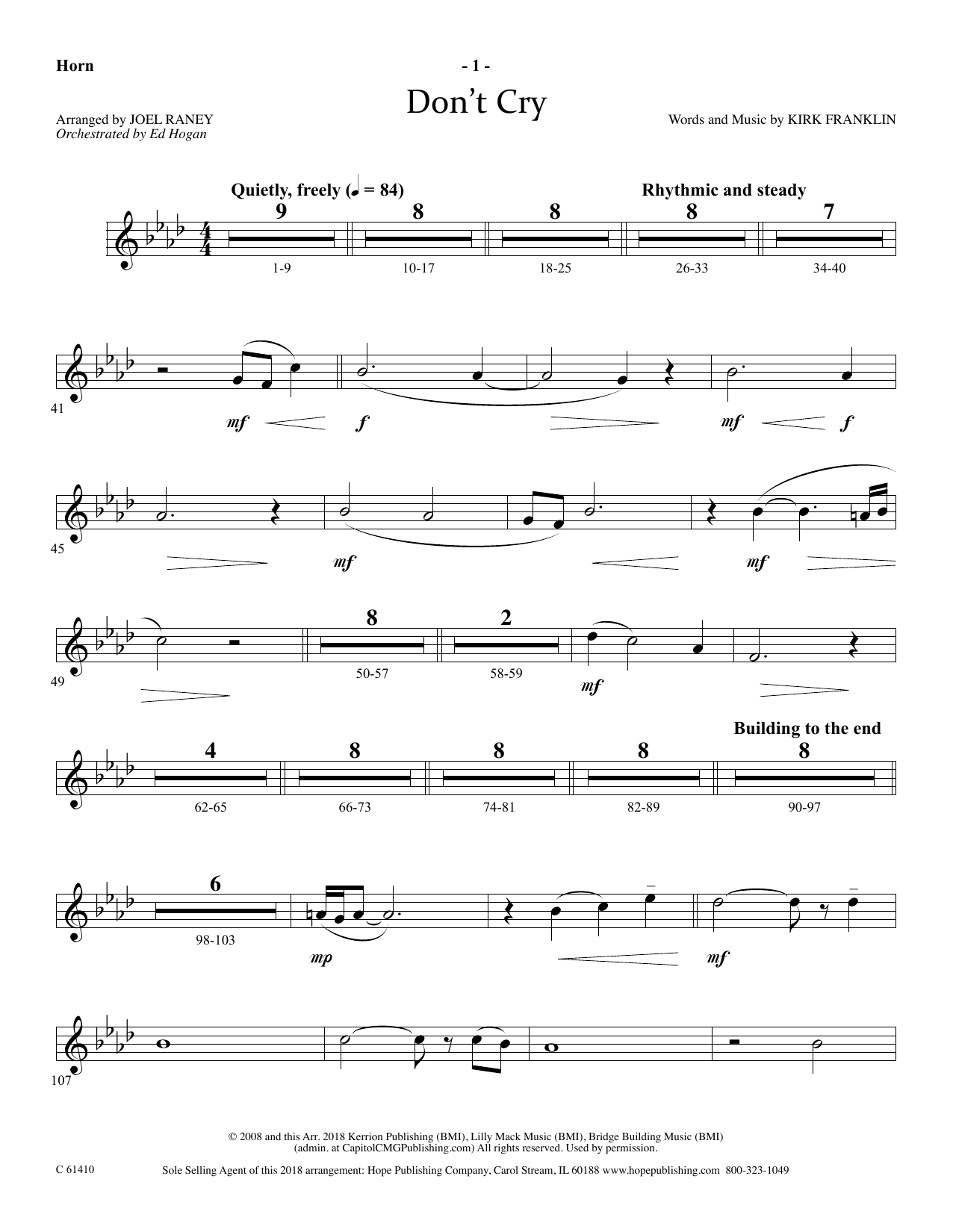 Produktbild zu: Don't Cry - Flugelhorn Solo