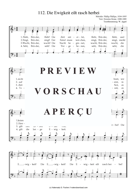 Product picture to: Die Ewigkeit eilt rasch herbei  Phillip Phillips, 1834-1895 / Horatius Bonar, 1808-1889