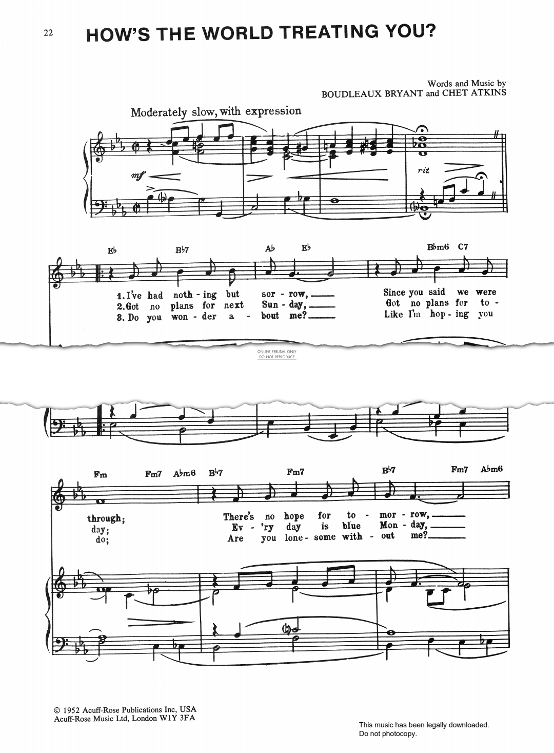 Produktgalerie: Seite 1 von 1 How's The World Treating You, Elvis Presley, Gesang, Gitarre, Klavier