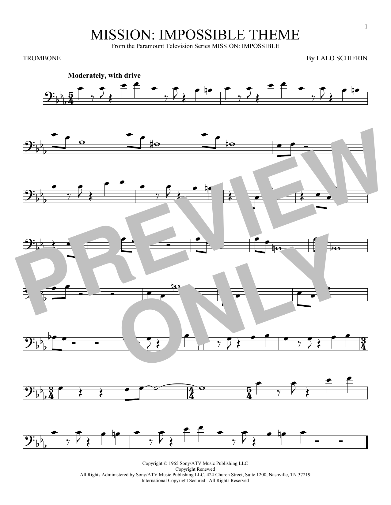 Product gallery: Page 1 of 1 Mission: Impossible Theme, Lalo Schifrin