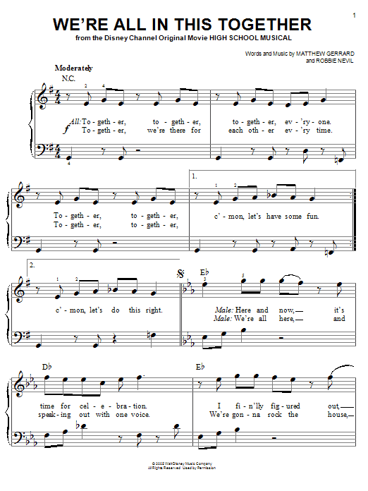 Produktbild zu: We're All In This Together (from High School Musical)