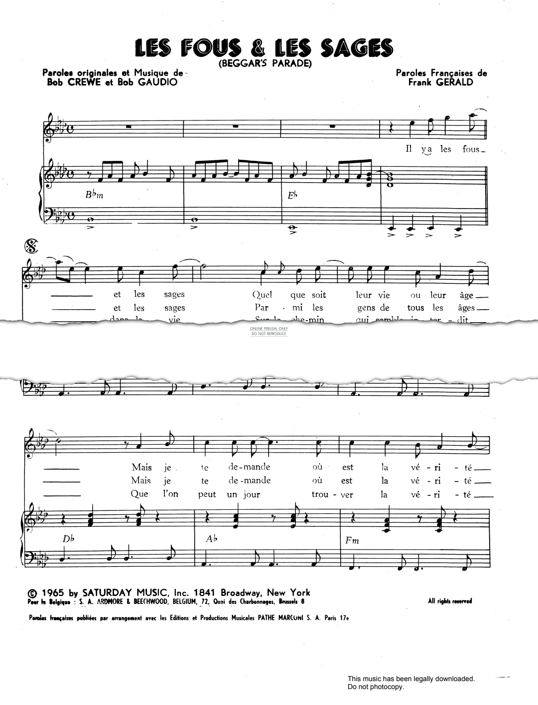 Produktbild zu: Beggar's Parade (Les Fous & Les Sages)