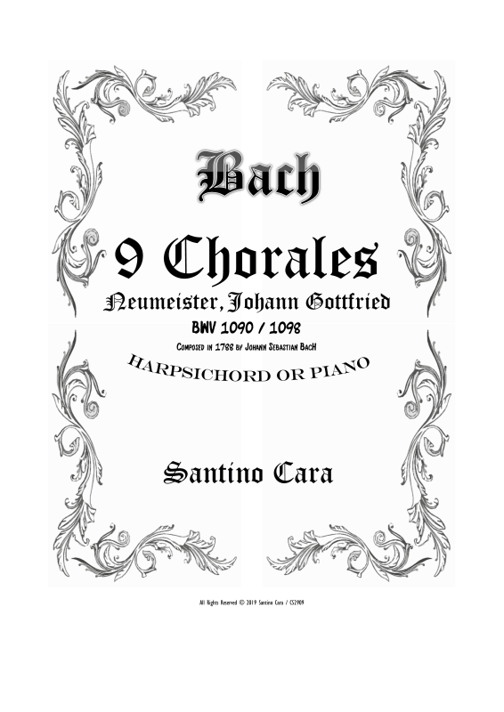 Produktbild zu: 9 Choräle Neumeister BWV 1090 - 1098Johann Sebastian Bach