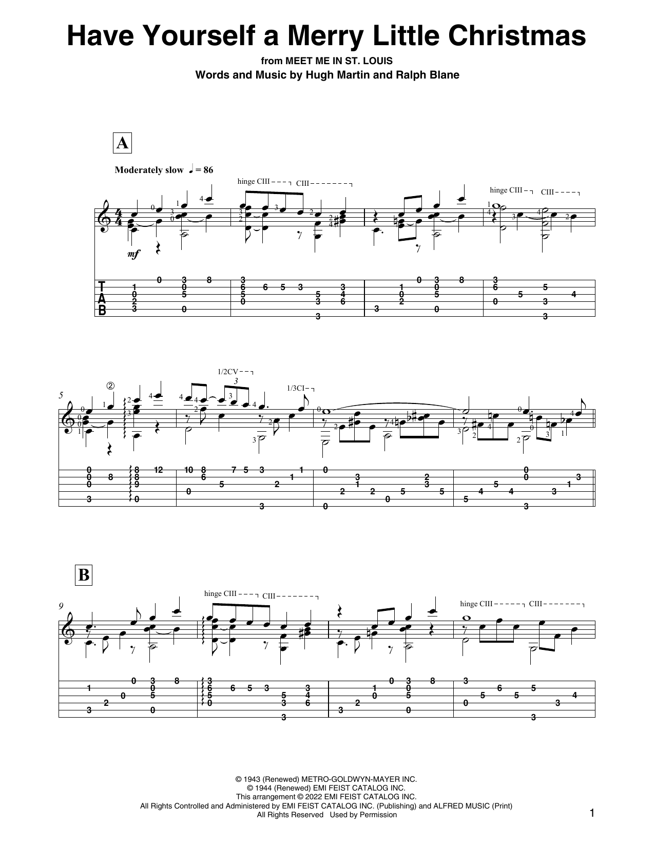 Produktbild zu: Have Yourself A Merry Little Christmas (arr. David Jaggs)