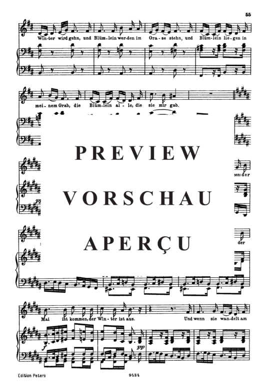 gallery: Trockne Blumen D.795-18 (Die Schöne Müllerin) , ,  (Gesang tief + Klavier)