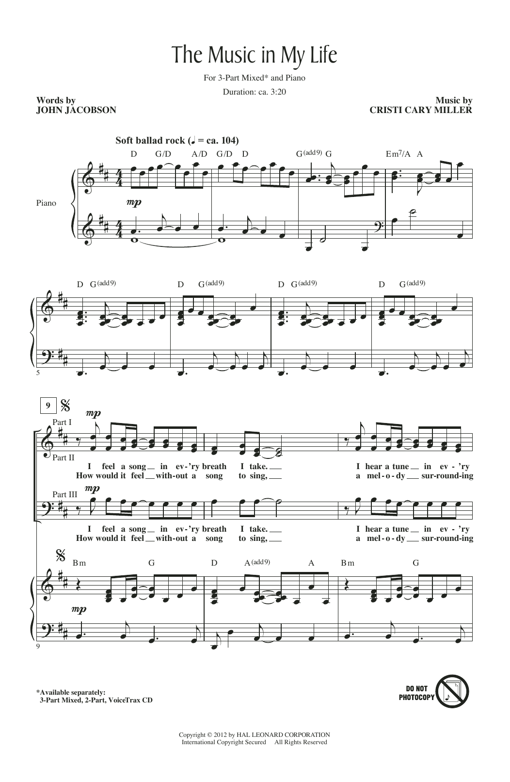 Produktbild zu: The Music In My Life