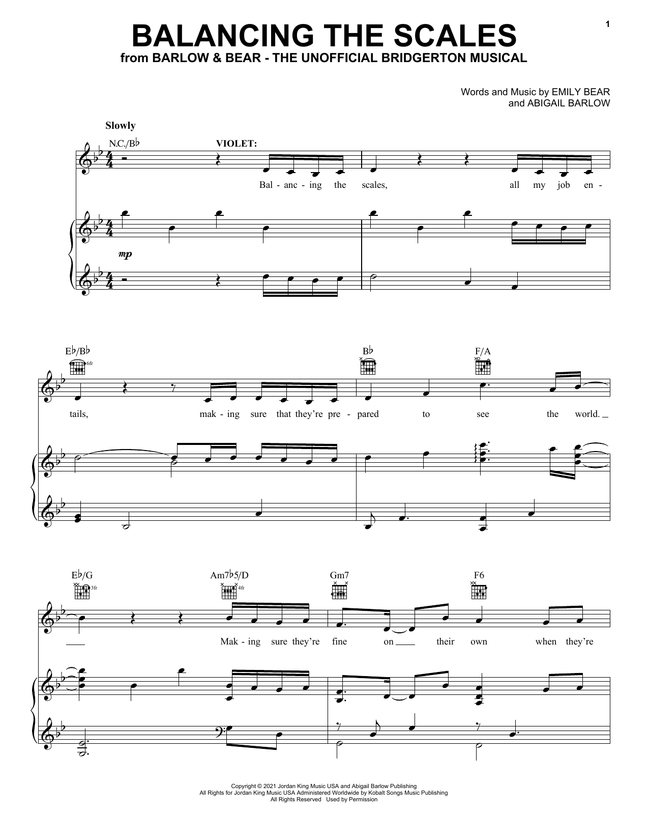 Produktbild zu: Balancing The Scales (from The Unofficial Bridgerton Musical)