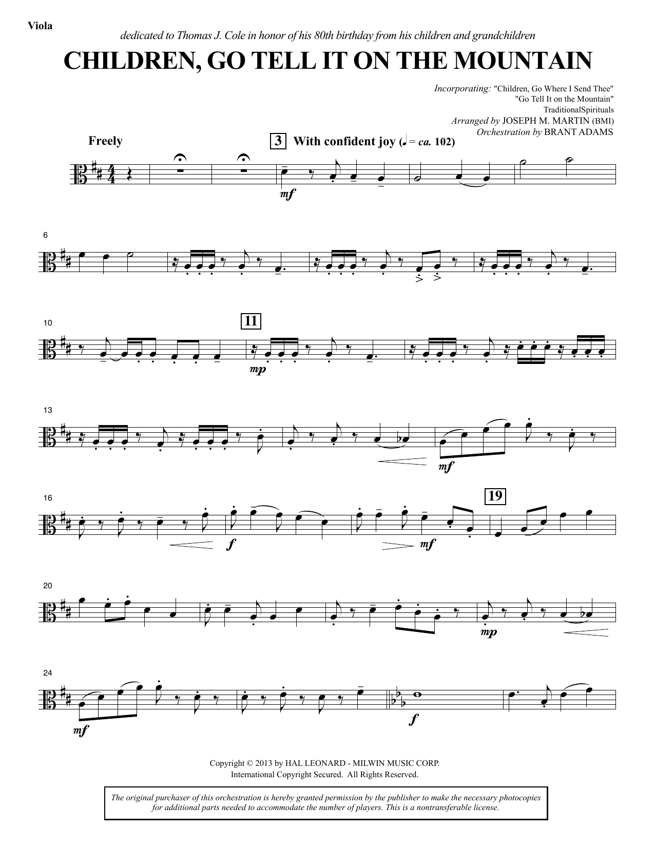 Produktbild zu: Children, Go Tell It on the Mountain - Viola