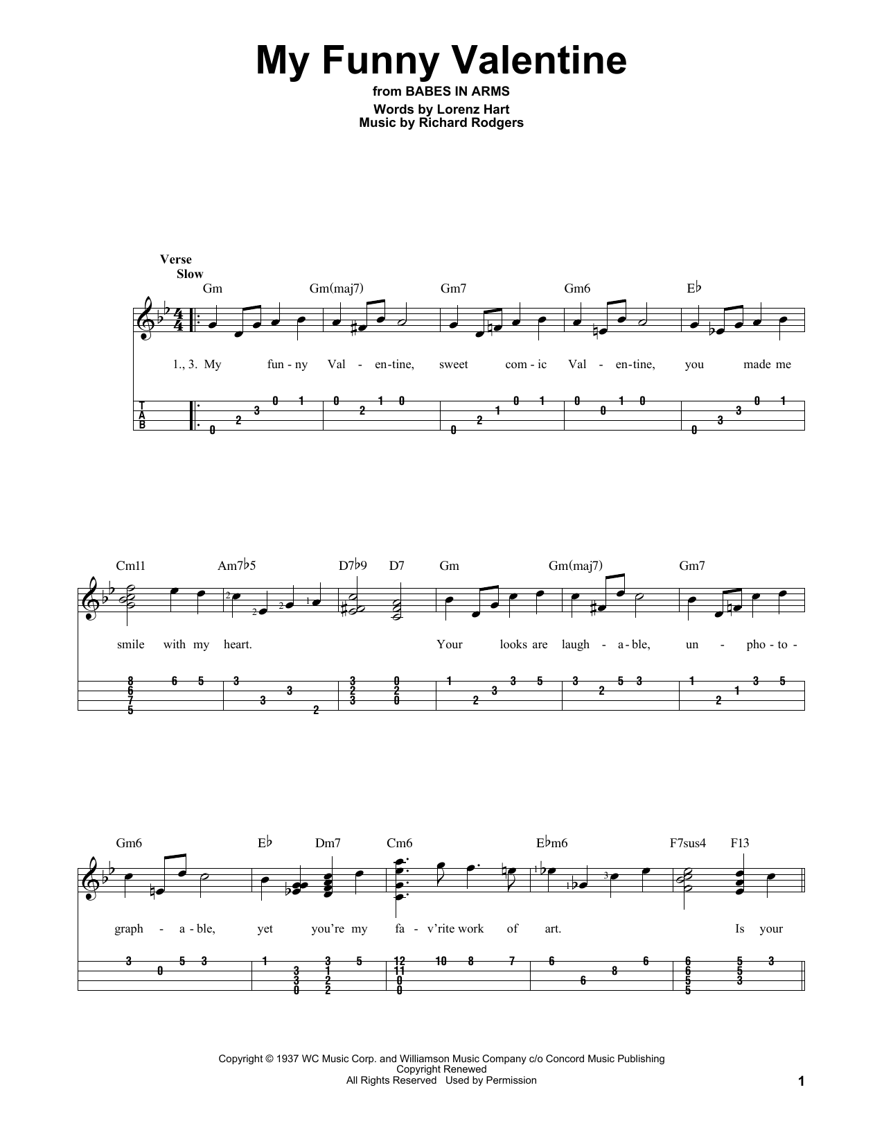 Produktgalerie: Seite 1 von 1 My Funny Valentine, Rodgers & Hart, Ukulele
