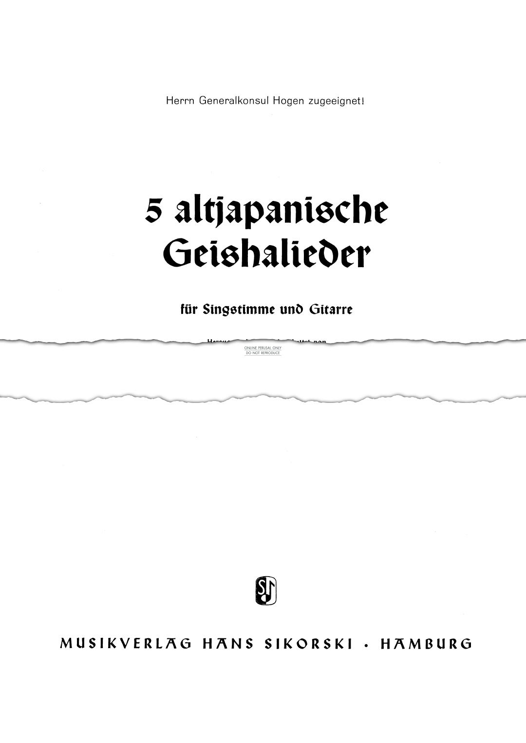 Produktbild zu: 5 Old Japanese Geisha Songs