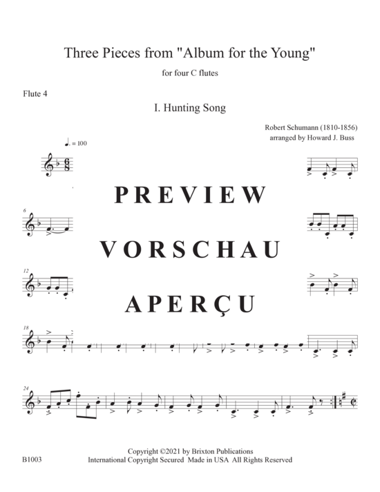 gallery: Three Pieces from Album for the Young , , (4 Flöten in C)