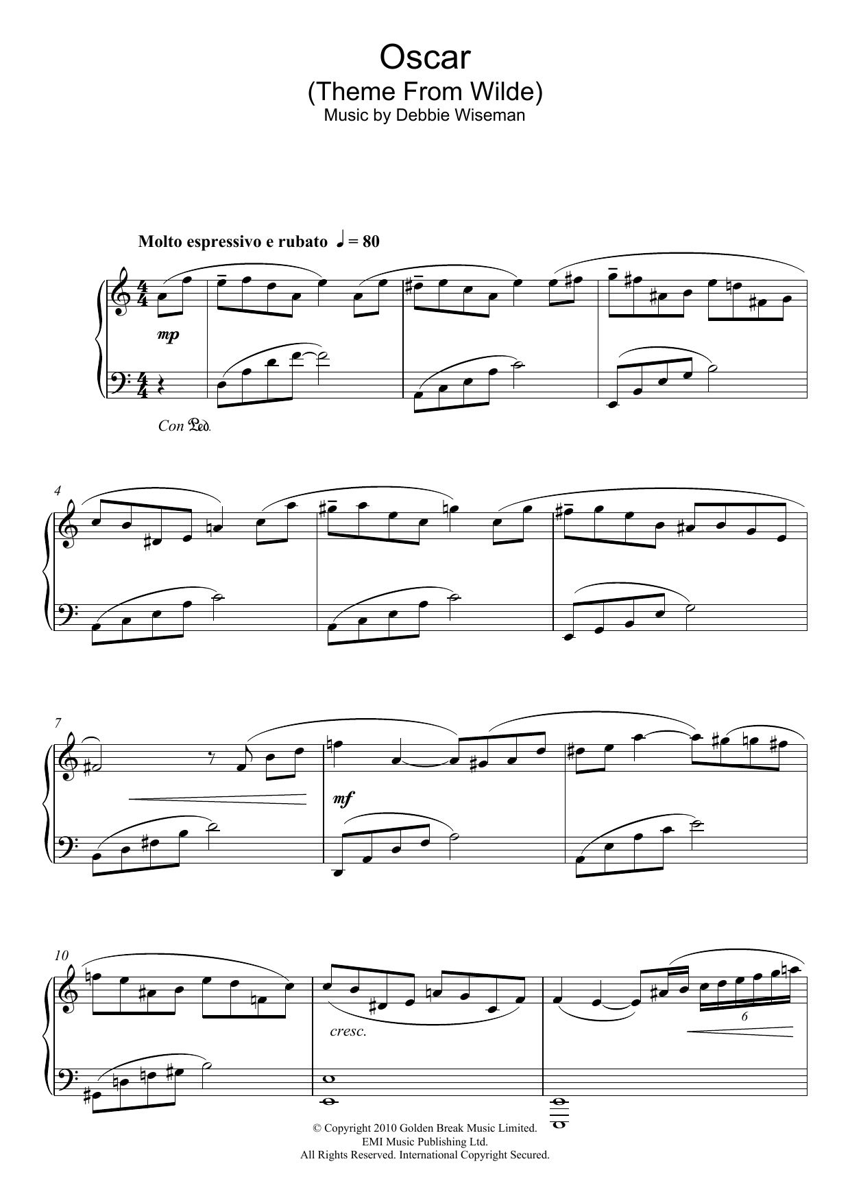 Product gallery: Page 1 of 1 Oscar (Theme From Wilde), Debbie Wiseman