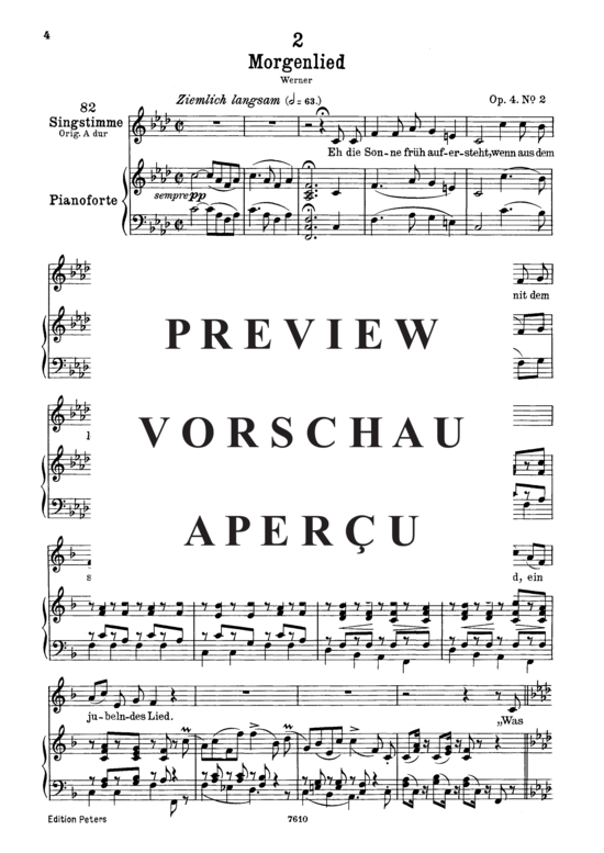 Product gallery: Page 2 of 5 Morgenlied D.685, , Low Voice and Piano